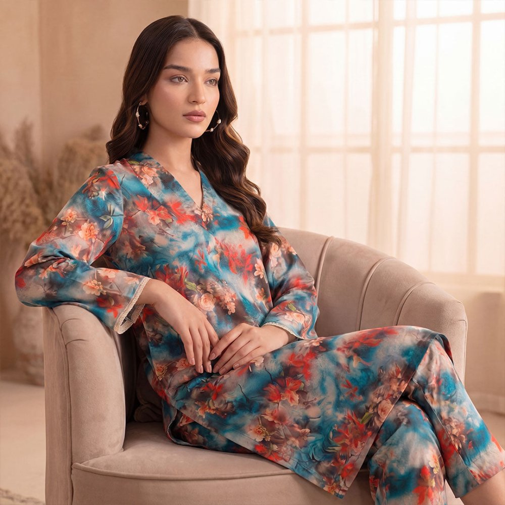 2 Piece Premium Lawn Unstitched Suit (Kurta & Trouser) LC-5007