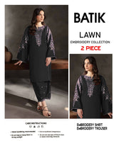 BATIK-2PC LAWN EMBROIDERED SHIRT WITH LAWN EMBROIDERED SLEEVES-