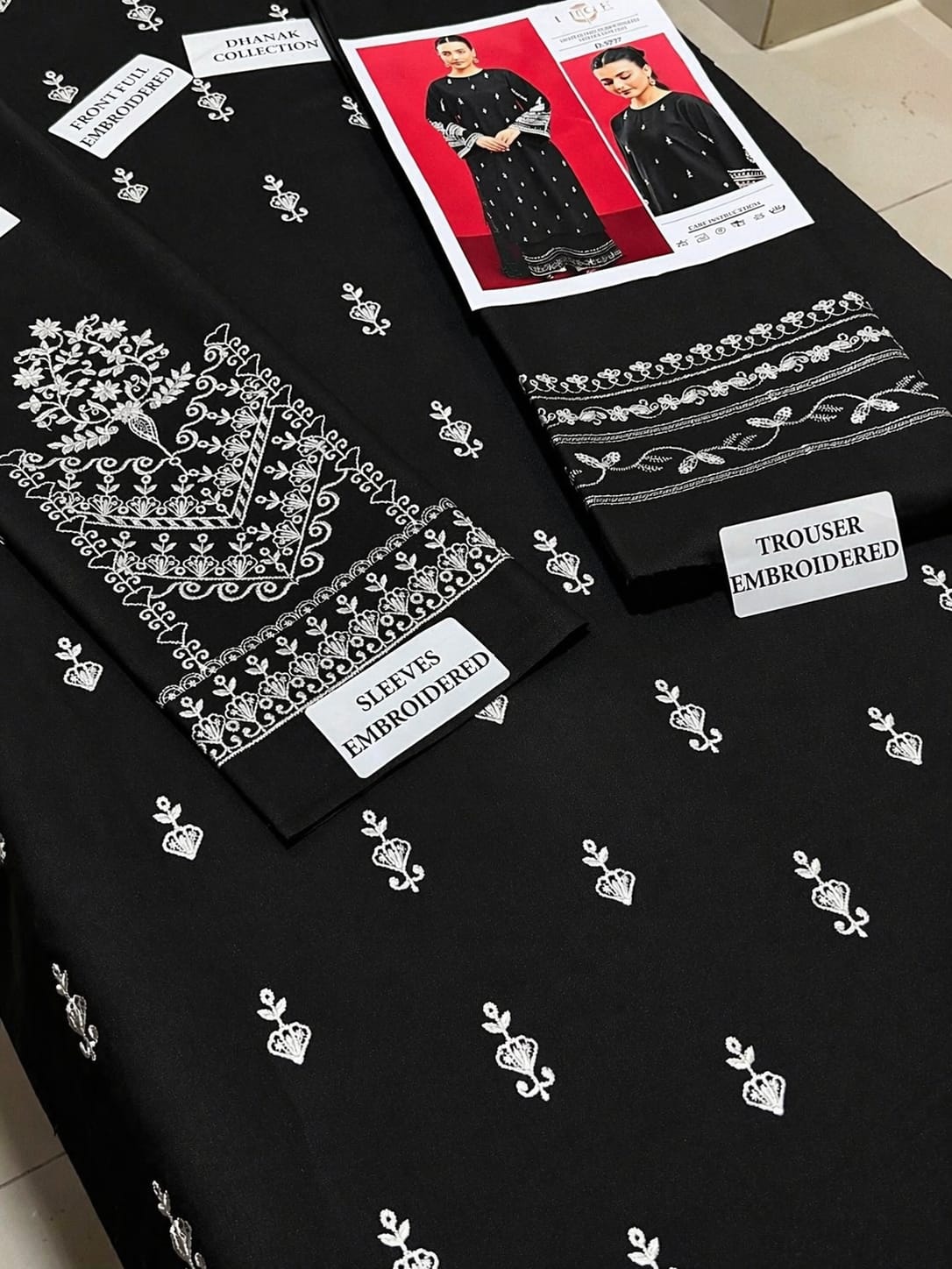 2PC LAWN EMBROIDERED SHIRT WITH LAWN EMBROIDERED SLEEVES-
