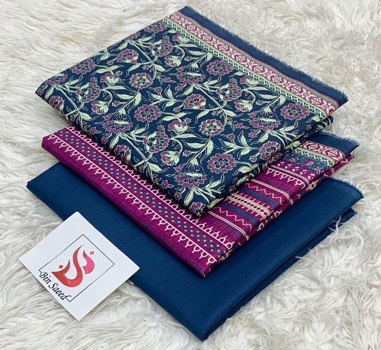 BIN SAEED LAWN COLLECTION 100% ORIGINAL