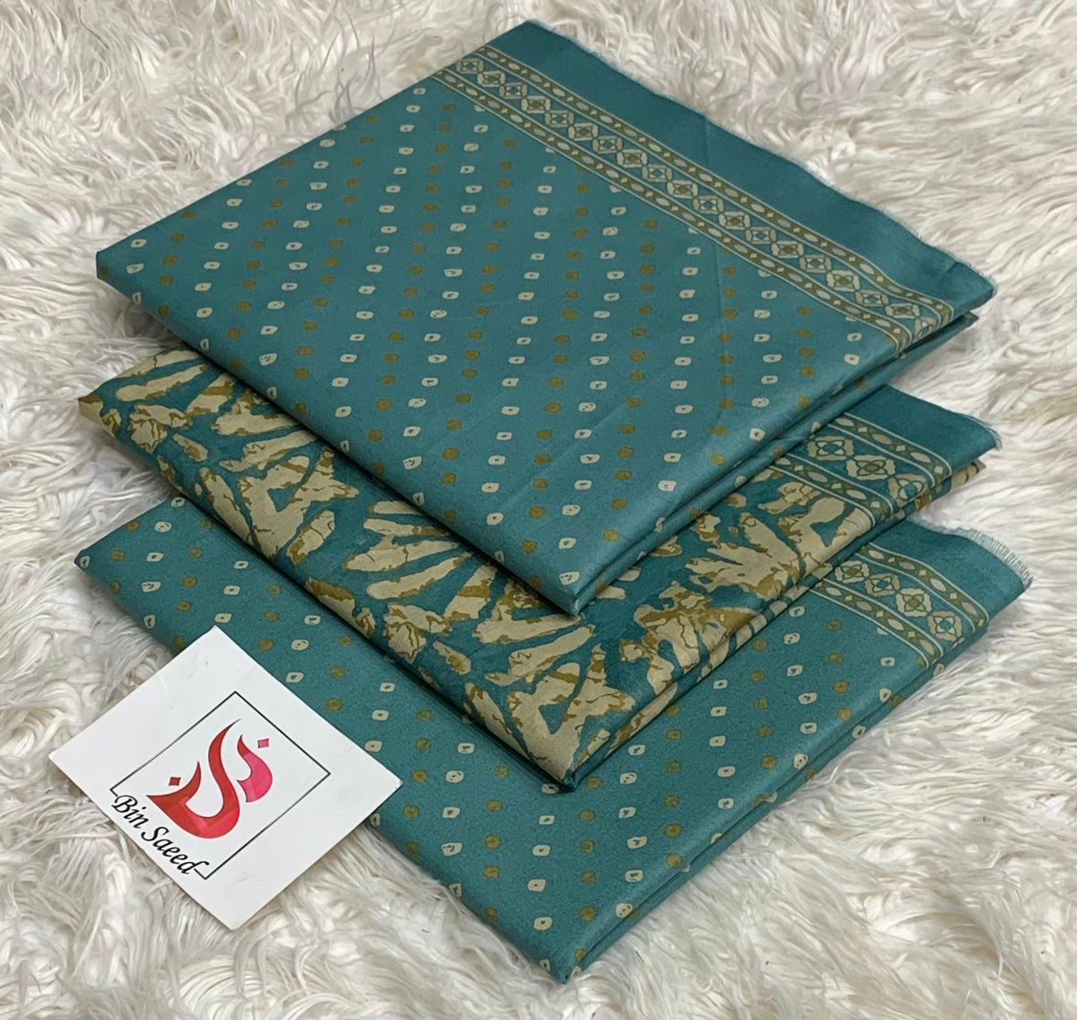 BIN SAEED LAWN COLLECTION 100% ORIGINAL