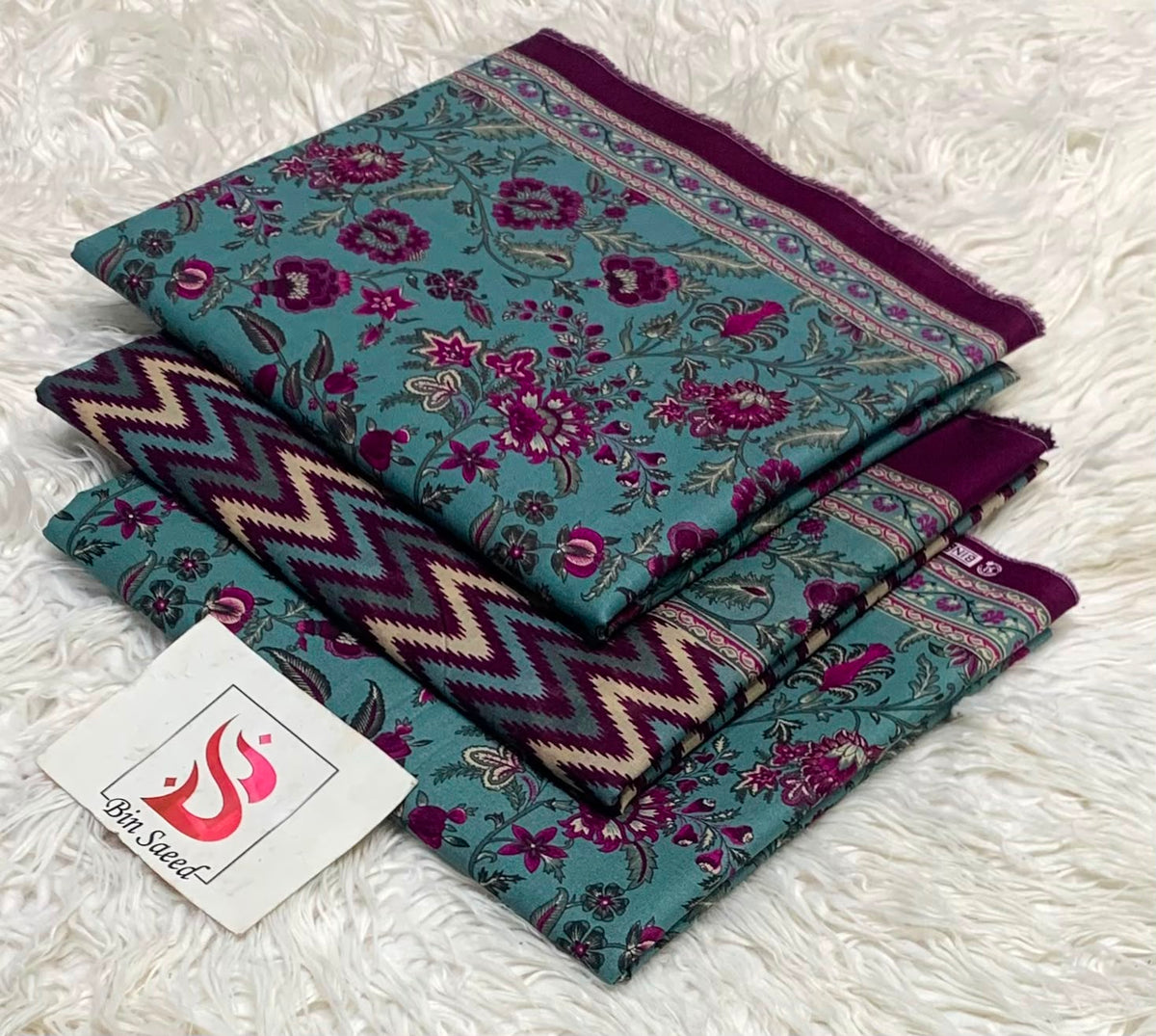 BIN SAEED LAWN COLLECTION 100% ORIGINAL