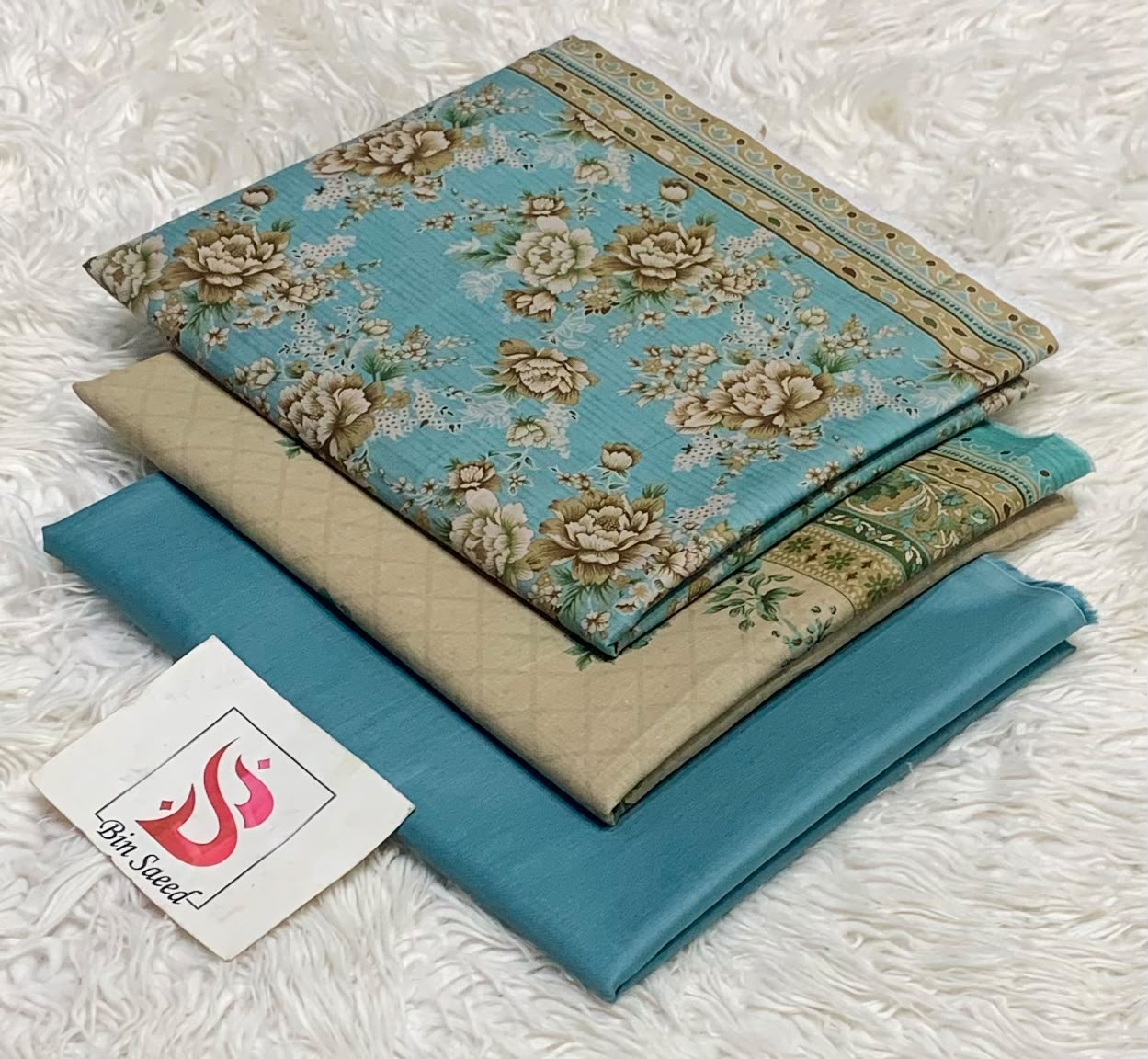 BIN SAEED LAWN COLLECTION 100% ORIGINAL