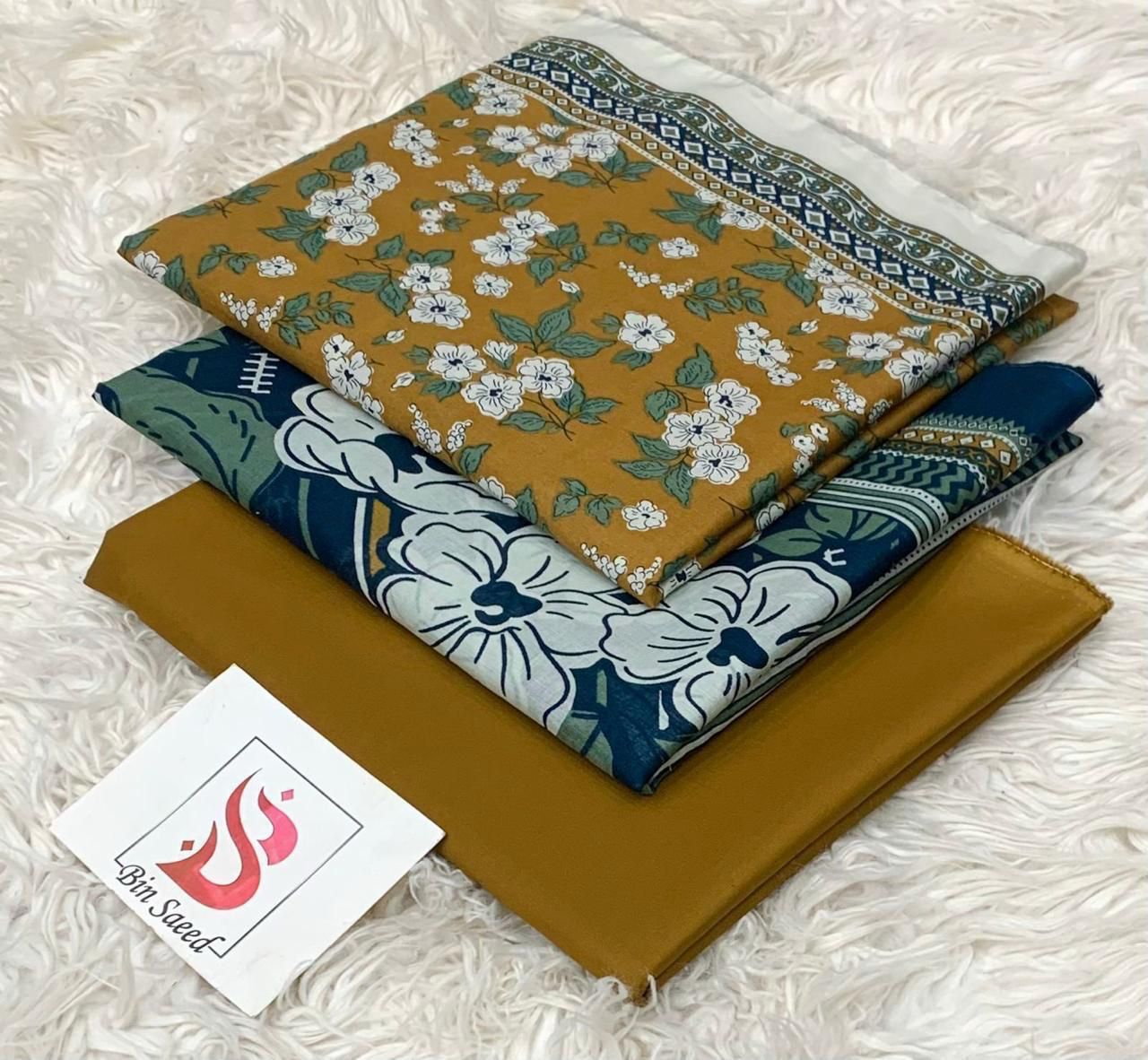 BIN SAEED LAWN COLLECTION 100% ORIGINAL