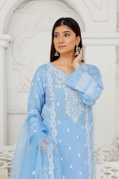 FF3020 – 3PC Unstitch Embroidered Lawn Suit
