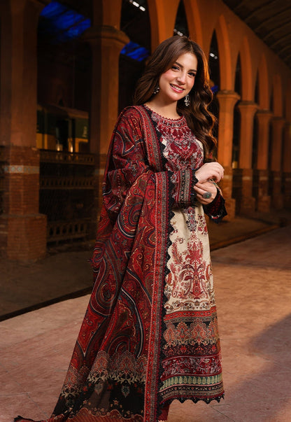 SR-280 Unstitched Digital Printed Lawn Suit 3pc With Digital Printed Lawn Dupatta