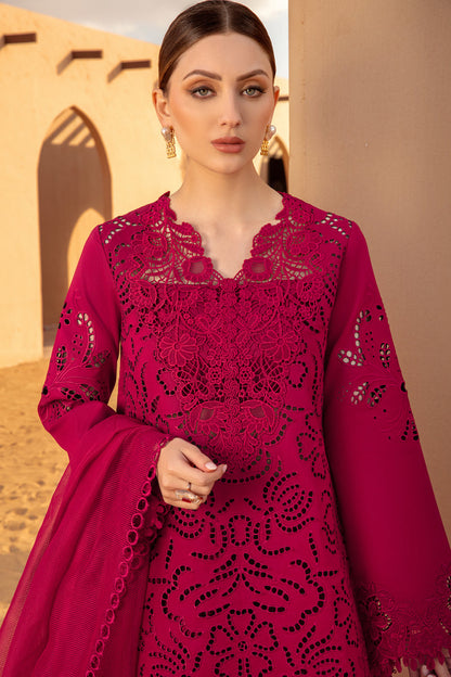 RANG RASIYA-3PC LAWN CHIKANKAARI EMBROIDERED SHIRT WITH KHADDI NET EMBROIDERED DUPATTA AND TROUSER-BIC-4647