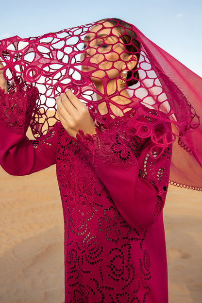 RANG RASIYA-3PC LAWN CHIKANKAARI EMBROIDERED SHIRT WITH KHADDI NET EMBROIDERED DUPATTA AND TROUSER-BIC-4647