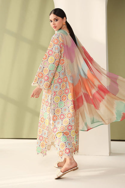 SR-BQ201 Digital Printed Lawn Suit 3pc With Monar Digital Printed Dupatta