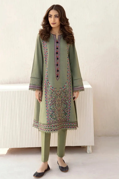 SR-JZ710 Unstitched Fully Embroided Dhanak Suit With Dhanak Dupatta