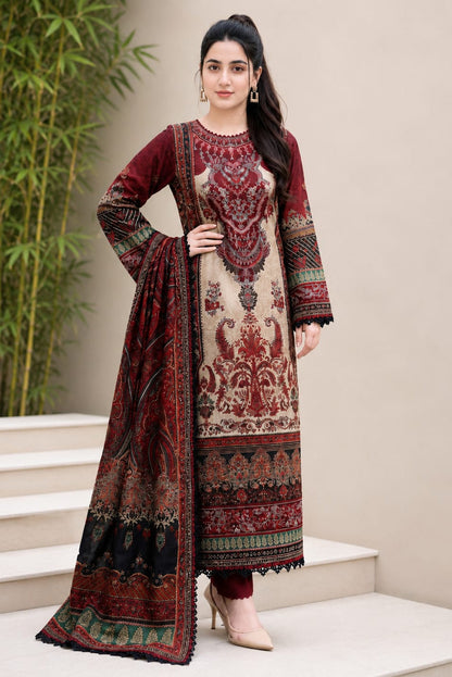 SR-280 Unstitched Digital Printed Lawn Suit 3pc With Digital Printed Lawn Dupatta