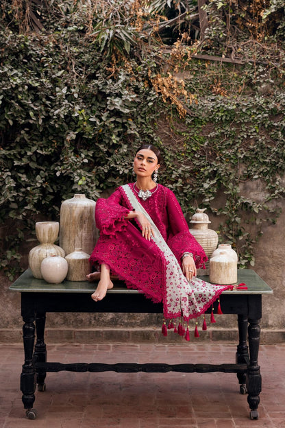 SR-JZ2760 Lawn Unstitched Embroidered 3pc Suit With Monar Digital Printed Dupatta