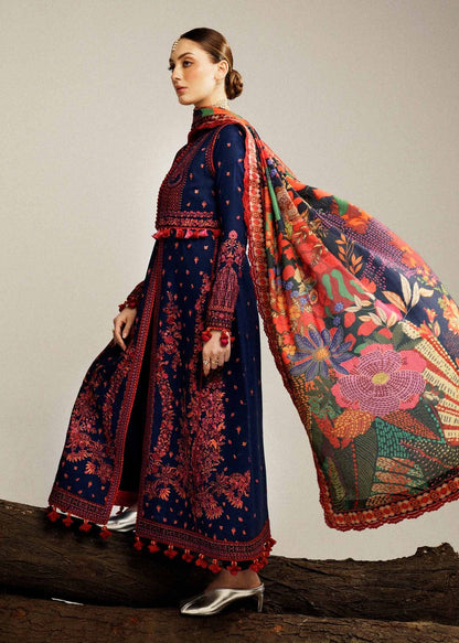 SR-HR570 Dhanak Embroidered Suit With Digital Printed Woolen Shawl