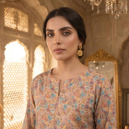 2 Piece Premium Lawn Unstitched Suit (Kurta & Trouser) LC-5001