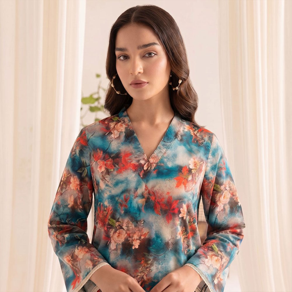 2 Piece Premium Lawn Unstitched Suit (Kurta & Trouser) LC-5007