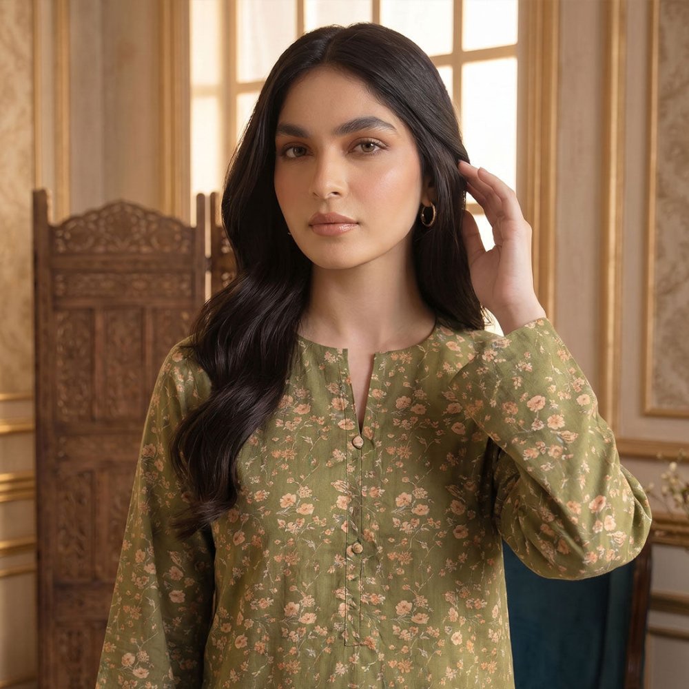 2 Piece Premium Lawn Unstitched Suit (Kurta & Trouser) LC-5008