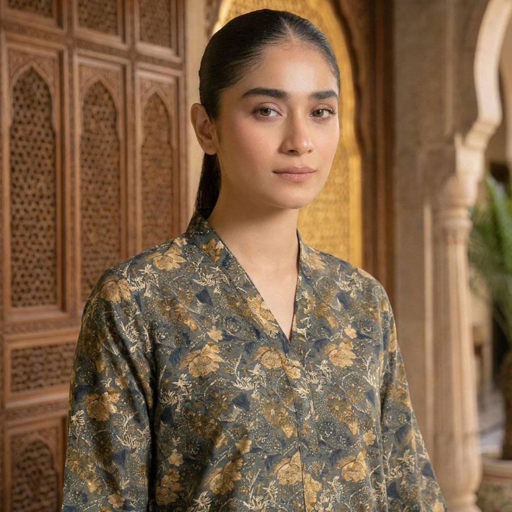 2 Piece Premium Lawn Unstitched Suit (Kurta & Trouser) LC-5012