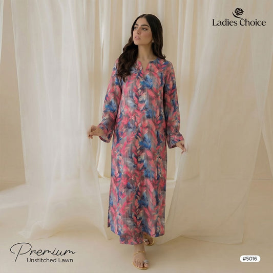 2 Piece Premium Lawn Unstitched Suit (Kurta & Trouser) LC-5016