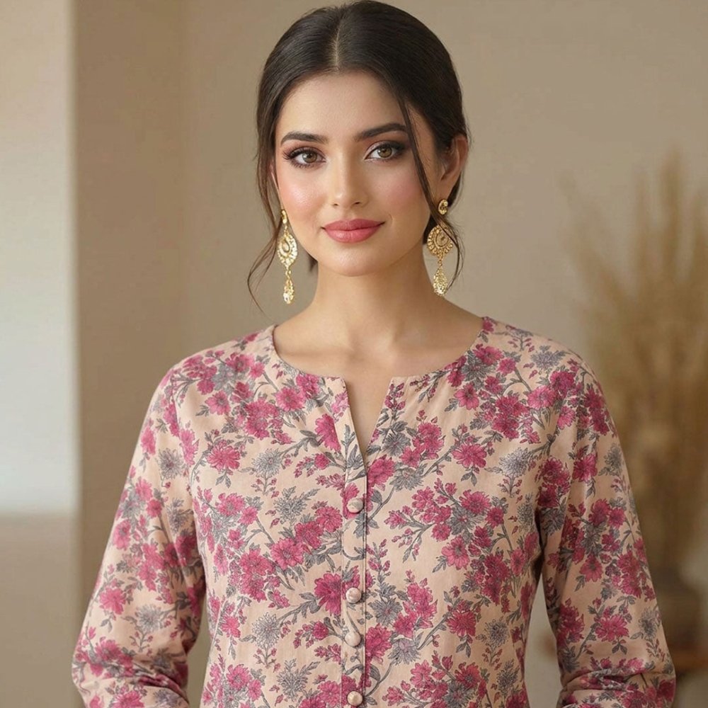 2 Piece Premium Lawn Unstitched Suit (Kurta & Trouser) LC-5020