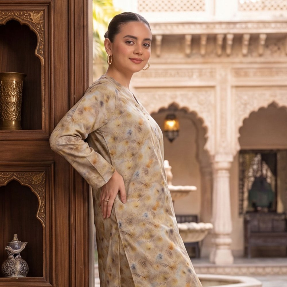 2 Piece Premium Lawn Unstitched Suit (Kurta & Trouser) LC-5024