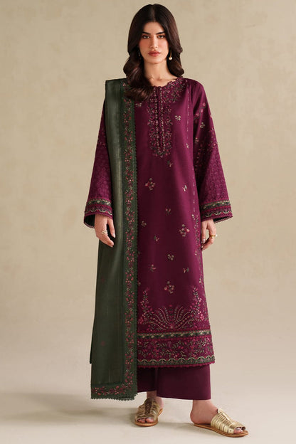 Highly Recommended SR-IZ2705 Unstitched Fully Embroidered Lawn Suit With Embroidered Lawn Dupatta