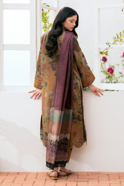 SR-BQ01 Digital Printed Lawn Suit 3pc with Lawn Digital Printed Dupatta & Embroidered Patches