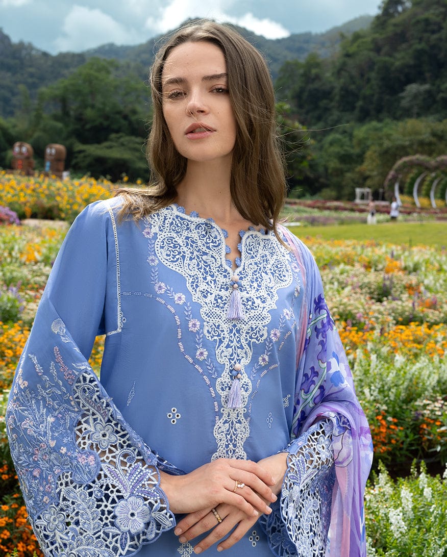 SR-MS2780 Lawn Unstitched Embroidered 3pc Suit With Monar Digital Printed Dupatta