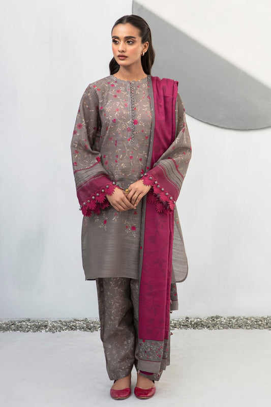 SR-BQ405 Digital Printed Khaddar 3Pc Suit With Digital Printed Khaddar Dupatta
