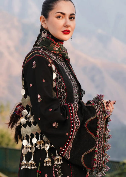 SR-MB520 Dhanak Embroidered Suit With Digital Printed Woolen Shawl