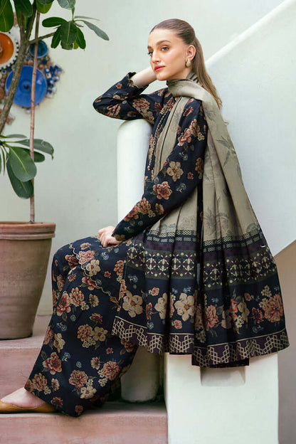 SR-BQ412 Digital Printed Lawn Suit 3pc With Lawn Digital Printed Dupatta