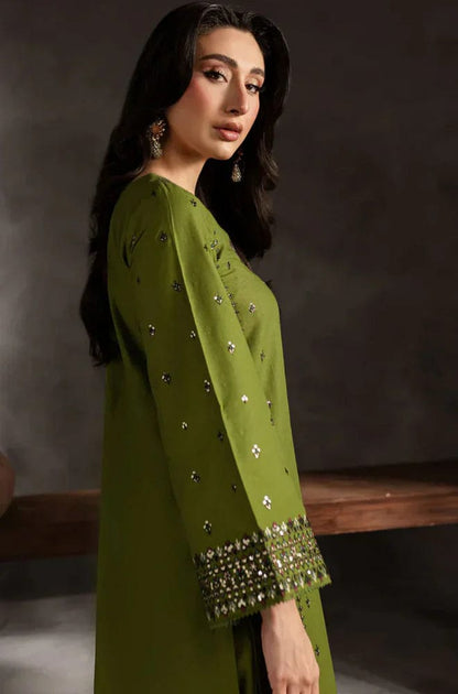 SR-IZ89333 Lawn Embroidered 3pc Suit With Bamber Chiffon Embroidered Dupatta