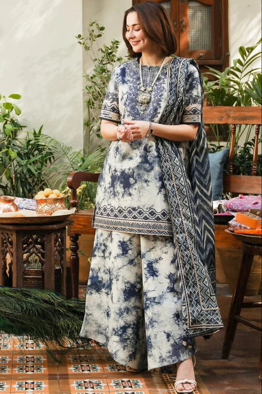 SR-SP500 Unstitched Digital Printed Lawn Suit 3pc With Digital Printed Lawn Dupatta