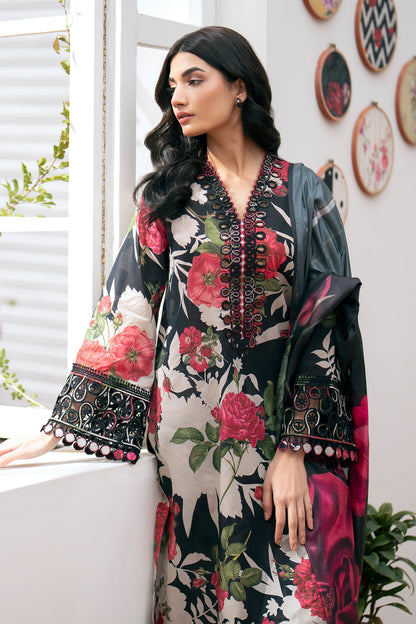 SR-BQ36 Digital Printed Khaddar Suit 3pc with Khaddar Digital Printed Dupatta