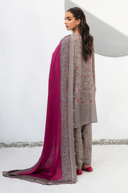 SR-BQ405 Digital Printed Khaddar 3Pc Suit With Digital Printed Khaddar Dupatta