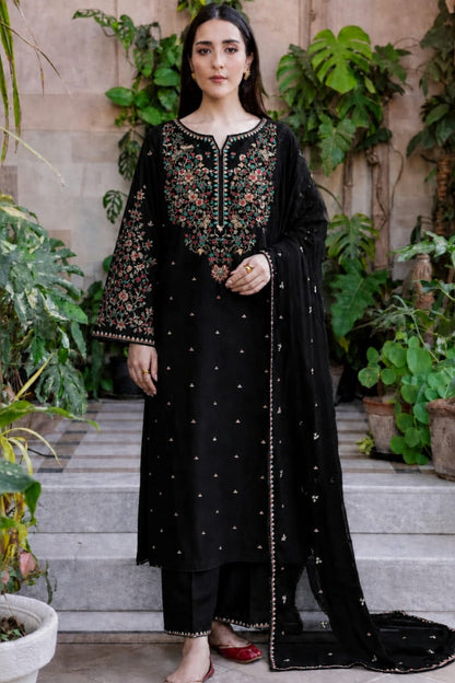 SRBT2800 HIGHLY RECOMMENDED Unstitched Fully Embroidered Lawn Suit With Embroidered Bamber Chiffon Dupatta
