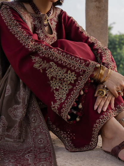 IZ-88333 Unstitched Fully Embroided Lawn Suit With Cotton Lawn Digital Printed Dupatta