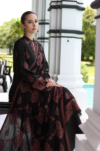 SR-SP565 Unstitched Heavy Embroidered Dhanak Suit With Embroidered Dhanak Shawl