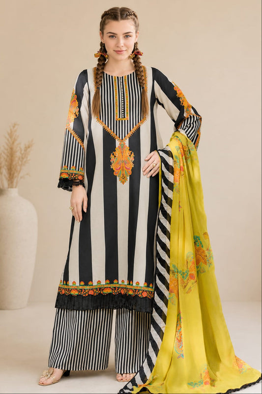 SR-D360 Digital Printed Lawn Suit 3pc With Lawn Digital Printed Dupatta