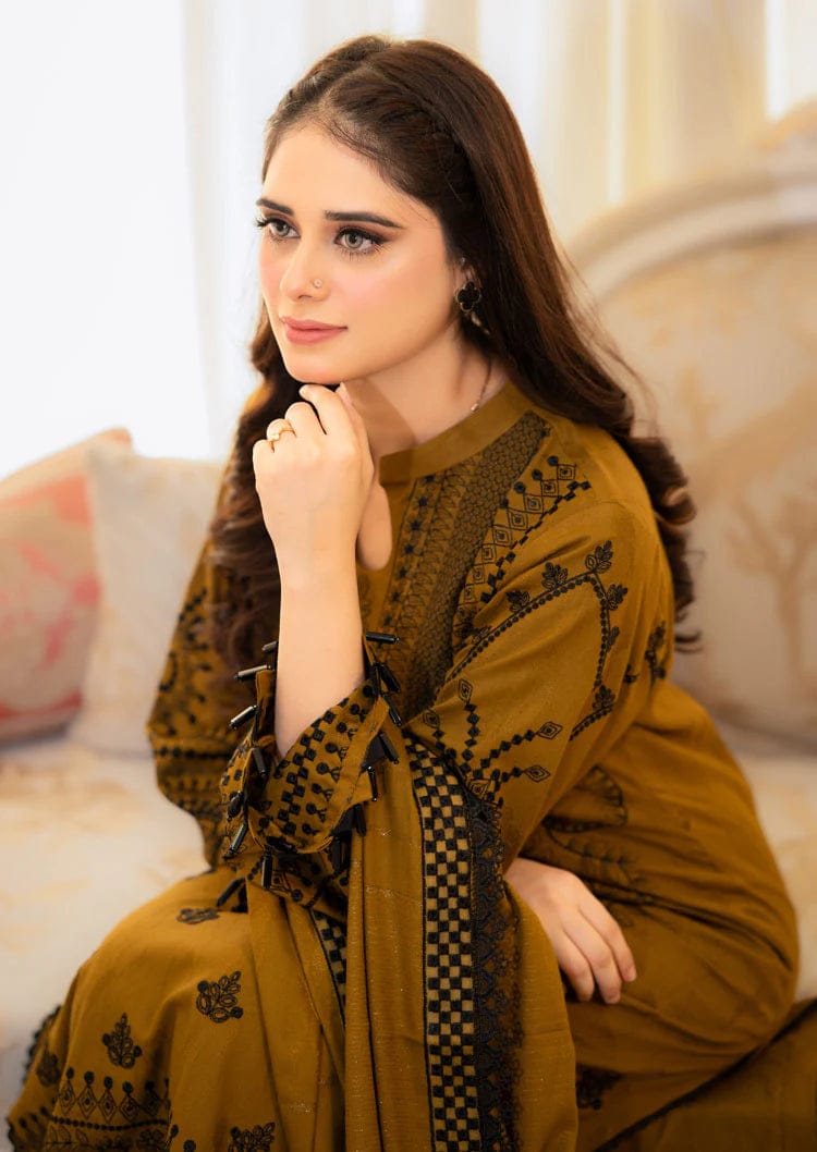 SR-MB100 Unstitched Fully Embroidered Lawn Suit With Embroidered Lawn Dupatta