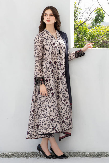 SR-BQ410 Digital Printed Khaddar 3Pc Suit With Digital Printed Khaddar Dupatta