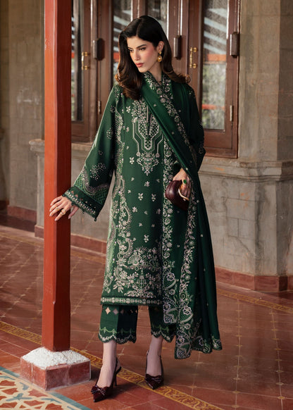 SAPPHIRE-3PC LAWN EMBROIDERED SHIRT WITH KHADDI NET EMBROIDERED DUPATTA AND TROUSER-BIC-4678