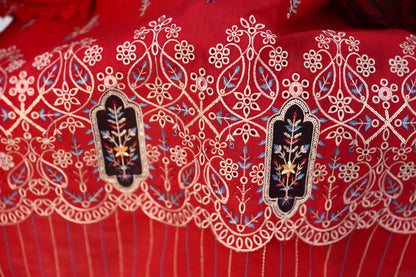 BRANDSINN-3PC KHADDAR CUTWORK EMBROIDERED SHIRT WITH KASHMIRI JACQUARD WOOL SHAWL-BIC-1552