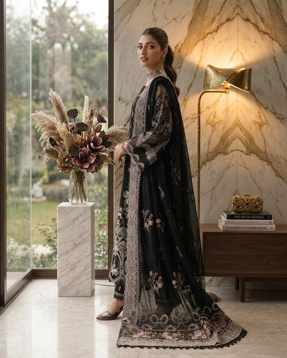 Dhanak Embroidered 3 Piece Suit | Premium Winter Collection | LL-1003