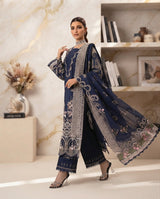 Dhanak Unstitched Embroidered 3pc Suit With Embroidered Dhanak Dupatta | LL-1006