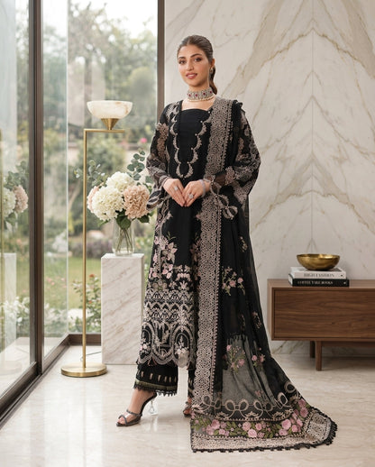Dhanak Embroidered 3 Piece Suit | Premium Winter Collection | LL-1003