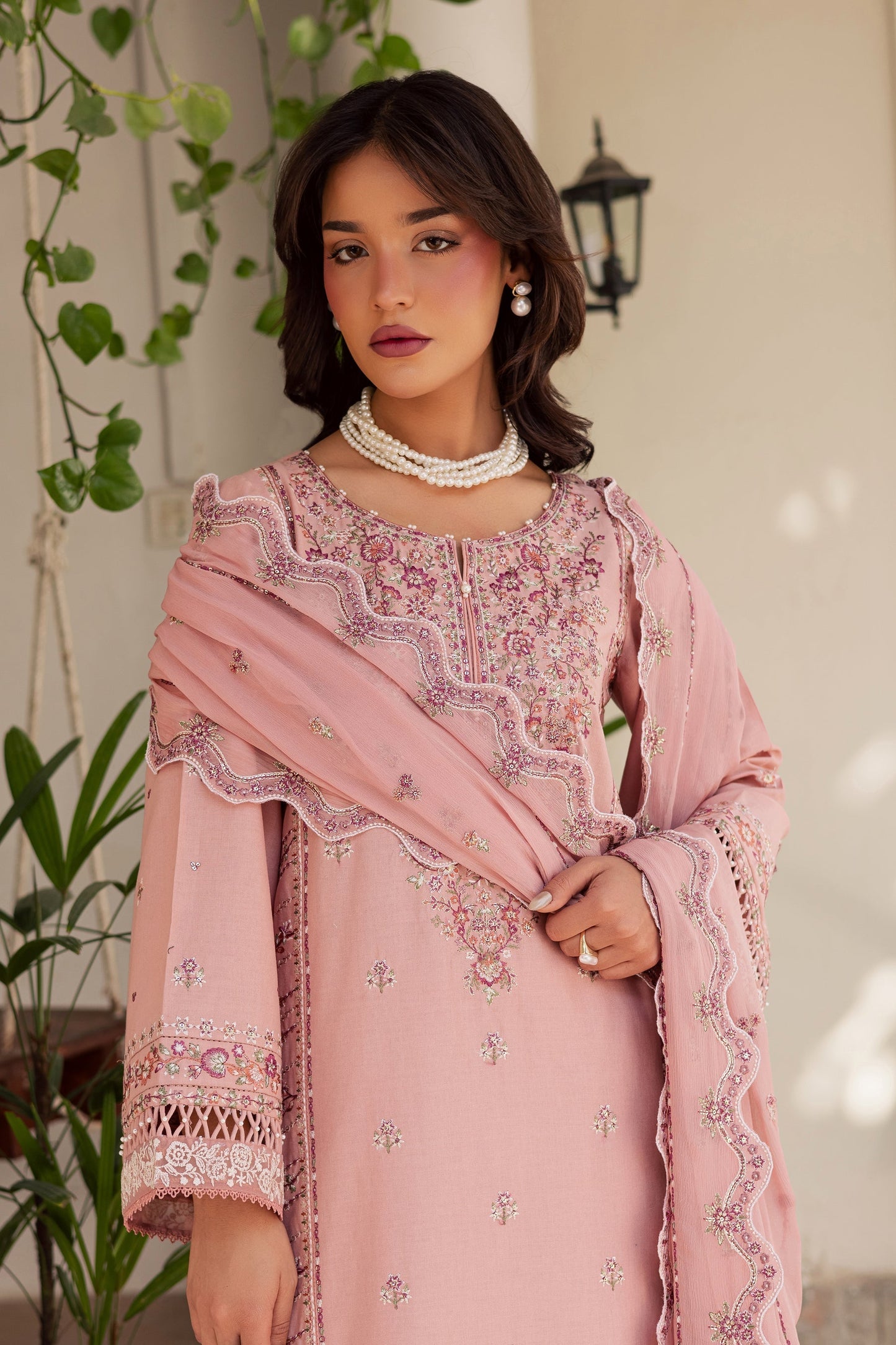BATIK-3PC LAWN EMBROIDERED SHIRT WITH KHADDI NET EMBROIDERED DUPATTA AND EMB TROUSER-BIC-4743