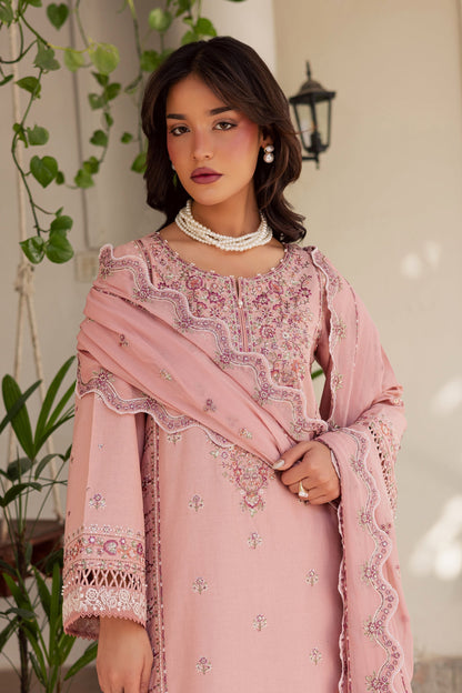 BATIK-3PC LAWN EMBROIDERED SHIRT WITH KHADDI NET EMBROIDERED DUPATTA AND EMB TROUSER-BIC-4743