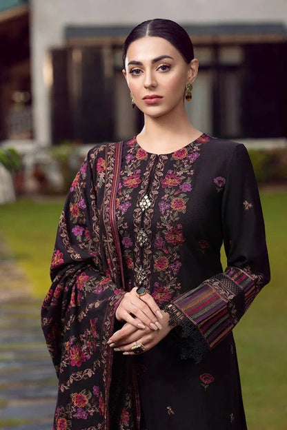 SR-920 Unstitched Heavy Embroidered Dhanak Suit Embroidered Dhanak Shawl
