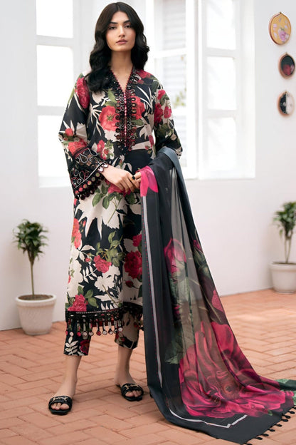 SR-BQ36 Digital Printed Khaddar Suit 3pc with Khaddar Digital Printed Dupatta