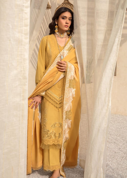 SR-SS1220 Heavy Embroidered Lawn 3Pc Suit With Lawn Embroidered Dupatta